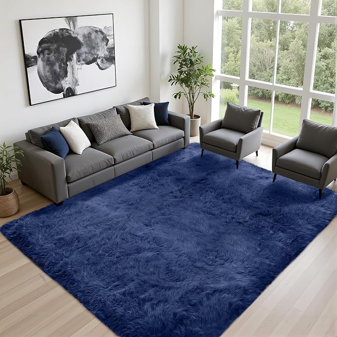 8x10 Area Rugs for Living Room Bedroom: Ultra Soft Fluffy Shag Rug Upgrade - Image 2