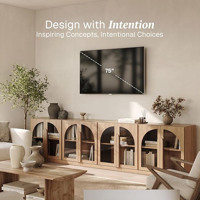BELLEZE Bijou Set of 4 Wall-to-Wall Storage Cabinets - Image 3