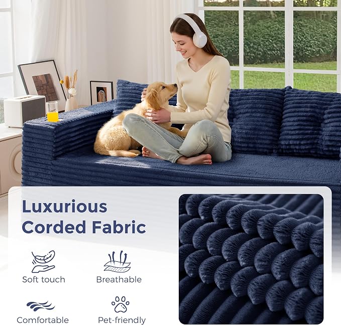 MAXYOYO 79" Oversized Boneless Loveseat Sofa Couch - Image 9