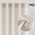 MIULEE White Linen Curtains 84 Inch Length by MIULEE