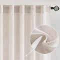 MIULEE White Linen Curtains 72 Inch Length by MIULEE