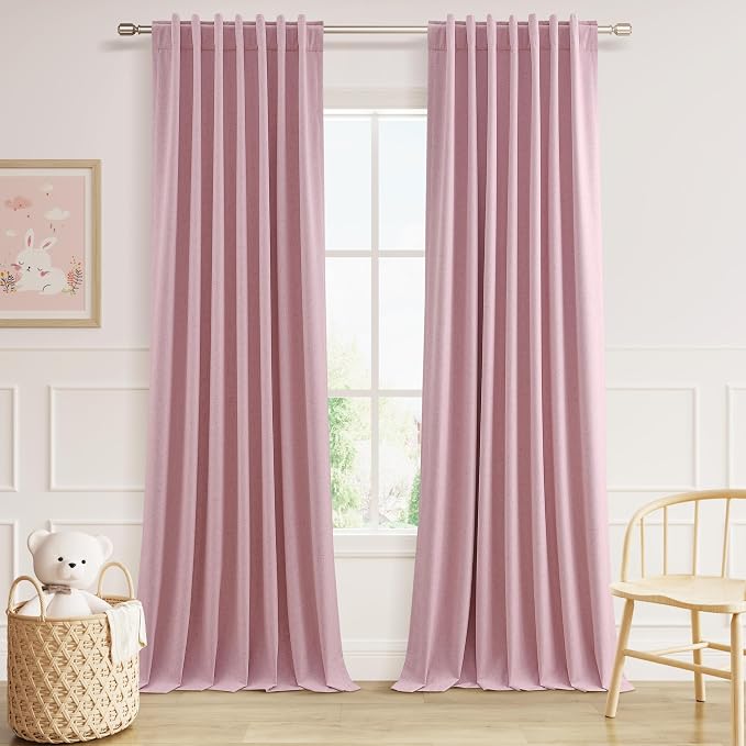 Guken 100% Blackout Curtains 90 Inch Length 2 Panels Set by Guken