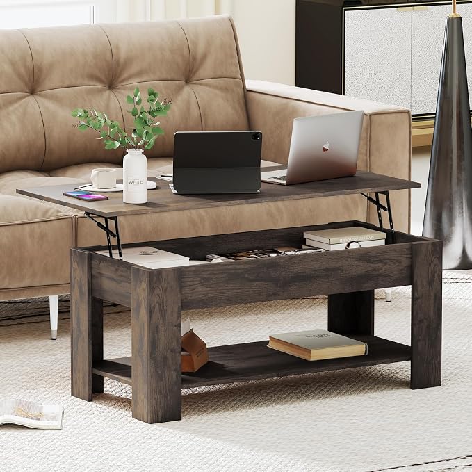 FDW 39.4" Lift Top Coffee Table - Image 2