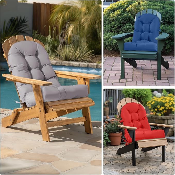 Adirondack Chair Cushion Tufted Waterproof Outdoor Rocking Chair Cushions - Image 7