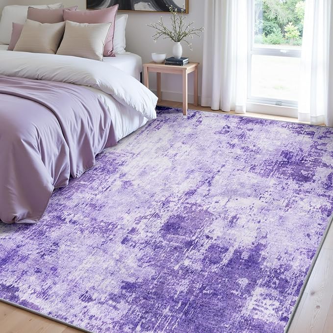 Washable Area Rugs 5'x8' Non-Slip Modern Abstract Soft - Image 2