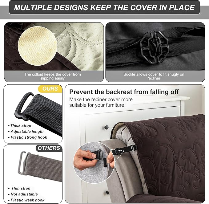 100% Waterproof Recliner Chair Cover, Recliner Chair Covers - Image 6