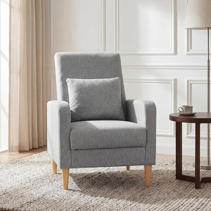 COLAMY Mid-Century Modern Upholstered Accent Chair - Image 9