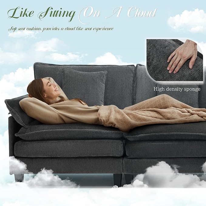 140" Cloud Couch, Modular Sectional Sofa - Image 3