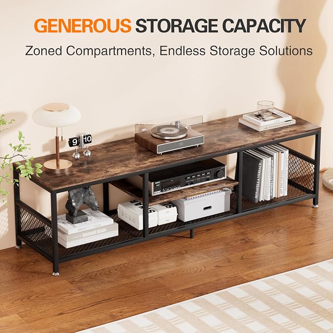 VECELO TV Stand with Power Outlets - Image 7