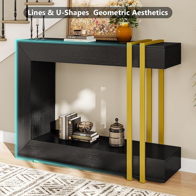 Einhomn 42.5" Console Table Behind Couch, 2-Tier Narrow Entryway Table - Image 7