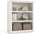 LINSY HOME 3-Tier Bookcase, Small Bookshelf Wood Display Storage Shelves by LINSYHOME