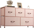 WLIVE Dresser for Bedroom with 5 Drawers, Wide Chest of Drawers, Fabric Dresser by WLIVE