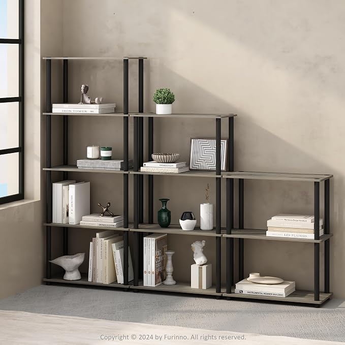 Furinno Turn-N-Tube Book Shelf, 5-Tier Bookshelf, Bookcase - Image 2