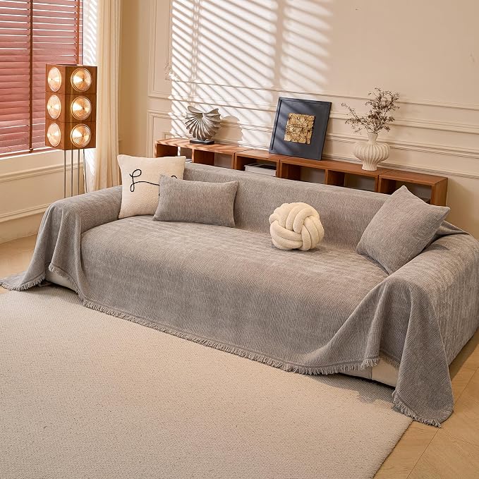 DREAMINGO Chenille Sofa Cover Washable Pet Couch Protector Cover Textured Couch by DREAMINGO