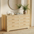 HOPUBUY Living Room Table Sets of 1, Boho Drawer and Large Drawer Nightstand by HOPUBUY
