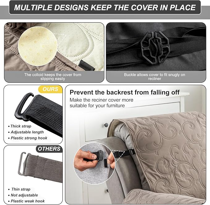 100% Waterproof Recliner Chair Cover, Recliner Chair Covers - Image 5