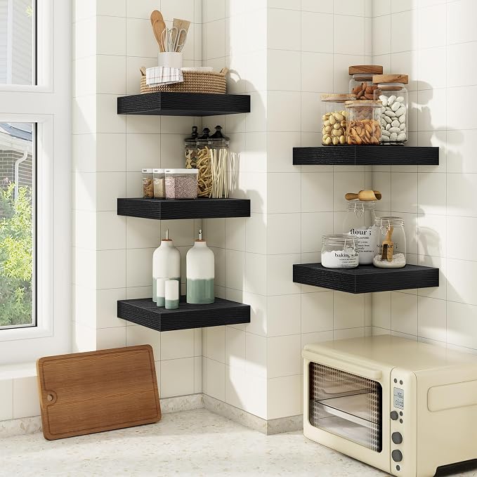 fuqing Floating Shelves for Wall, Wall Mounted Wood Floating Shelf - Image 2