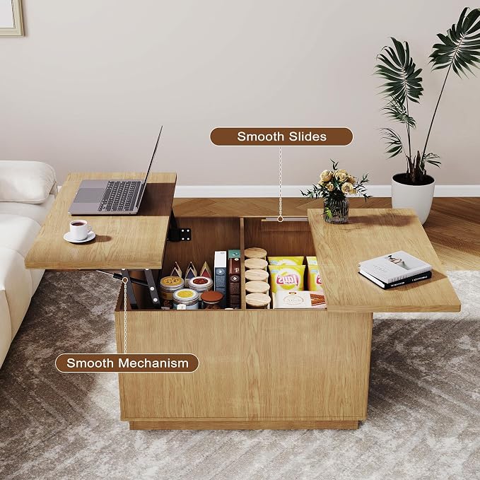4-Piece Fluted Living Room Set Includes 31.5" Fluted Lift Top Coffee Table - Image 7