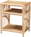 bali & pari Baara Modern Bohemian Natural Rattan Nightstand by balipari
