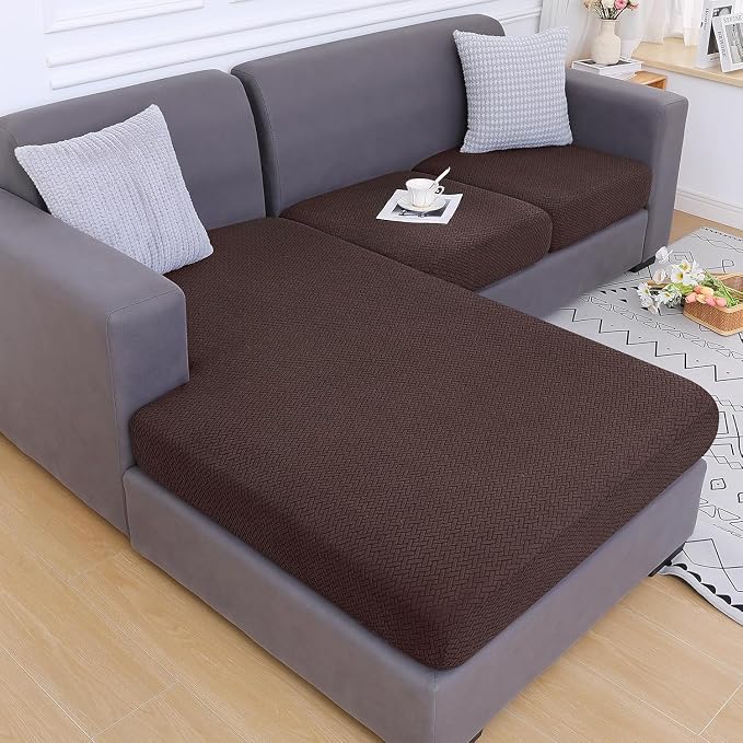 Smiry Waterproof Couch Cushion Covers, Stretch Jacquard Sectional Couch Covers - Image 5