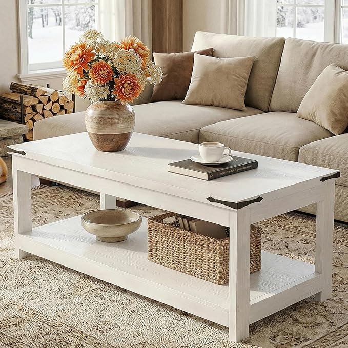 Homieasy 43.3” Rectangular Coffee Table by Homieasy
