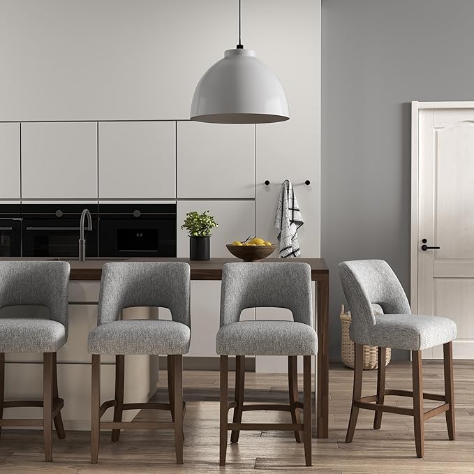 VKNOW Bar Stools Set of 4, Modern Counter Stools by VKNOW