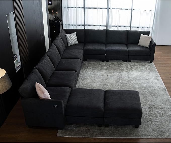 150.4" Large Sectional Couches for Living Room, 8 Seater L Shaped Modular - Image 9