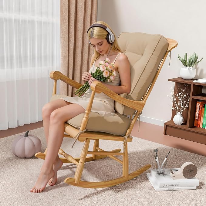 Rocking Chair Cushions with Pillow, Waterproof and Fade-Resistant Thicken - Image 7