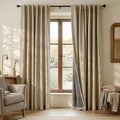 RYB HOME 100% Blackout Linen Textured Curtains by RYBHOME