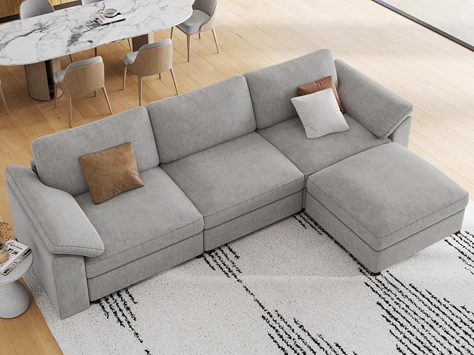 EASE MOOSE Oversized L Shape Sectional Modular Sofa, Wide Deep seat Sectional - Image 4