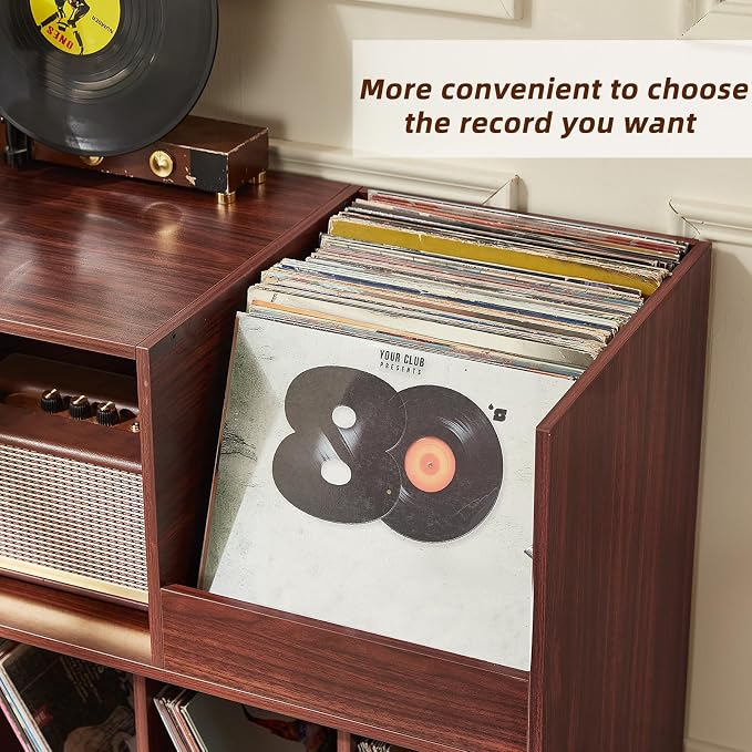 LELELINKY Large Record Player Stand, Turntable Stand - Image 3