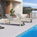 PURPLE LEAF Extra Large Patio Chaise Lounge 2 Pieces French Outdoor Wicker by PURPLELEAF