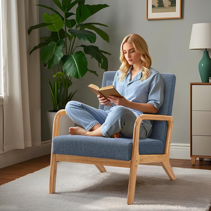 ELUCHANG Mid-Century Modern Accent Chair - Image 3