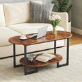 HOOBRO Coffee Table for Living Room, Oval Small Coffee Table by HOOBRO