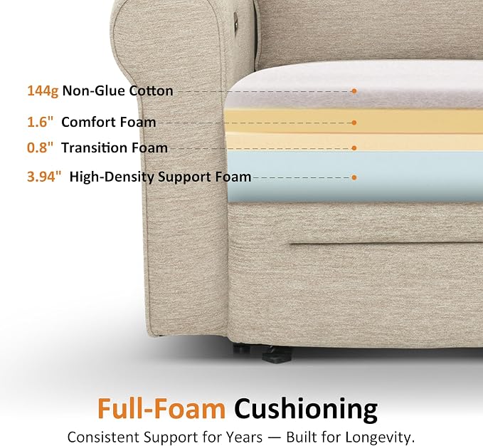 MCombo 78.3" Wall Hugger Power Loveseat Recliner Sofa - Image 9