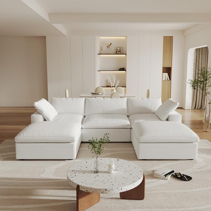 Cloud Modular Sectional Sofa Couch, U Shaped Couch 5 Seater by SofaFurniture