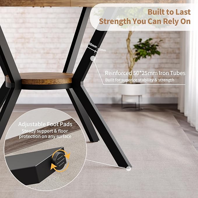 MECHYIN Round Dining Table for 2-4, 42 Inch Wood Kitchen & Dining Room Tables - Image 6