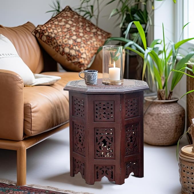 COTTON CRAFT Solid Wood Accent End Table - Image 5