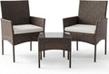 Sweetcrispy 3 Piece Patio Furniture Set, All-Weather Outdoor Wicker Bistro Set by Sweetcrispy
