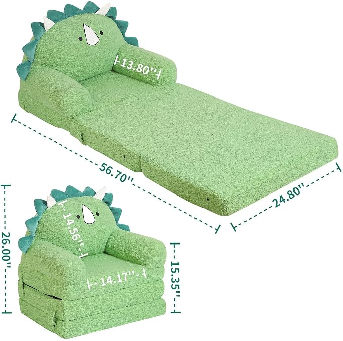 MOMCAYWEX Kids Sofa, Sherpa Couch - Image 3