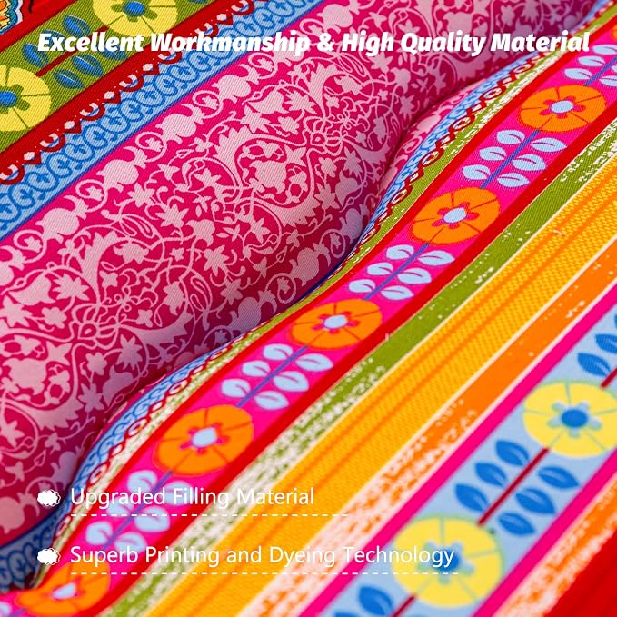 MAXYOYO Bohemian Retro Floor Mattress Vintage Floral Japanese Futon Mattress - Image 6