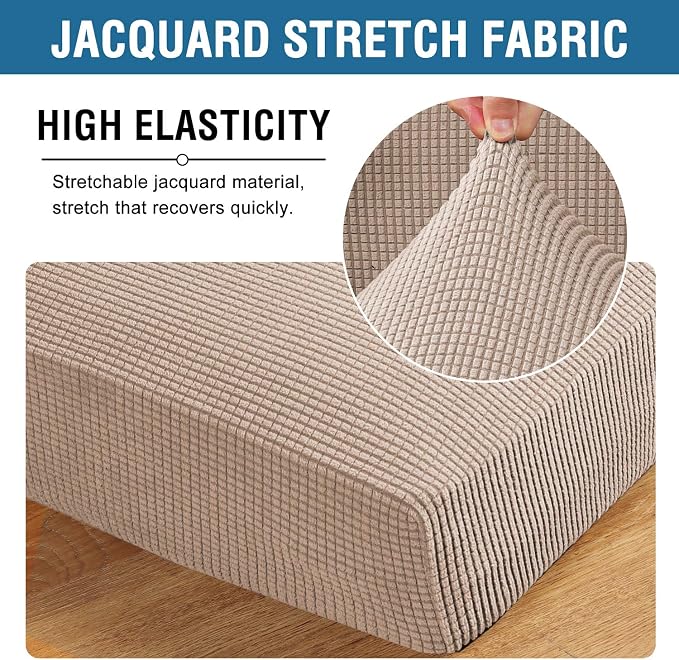 H.VERSAILTEX High Stretch Individual Seat Cushion Covers Sofa Slipcovers Couch - Image 4