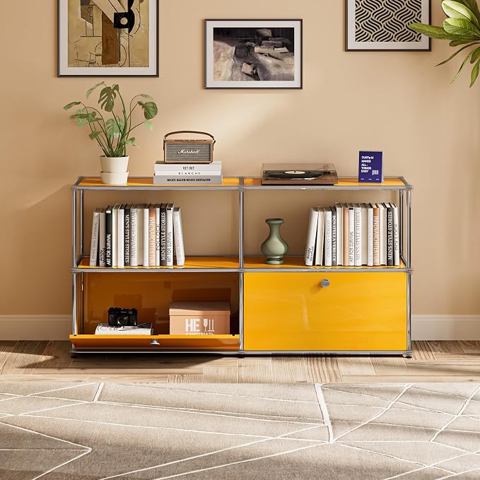 Modern Storage Cabinet Sideboard Versatile Free-Standing Organizer Cabinets - Image 2