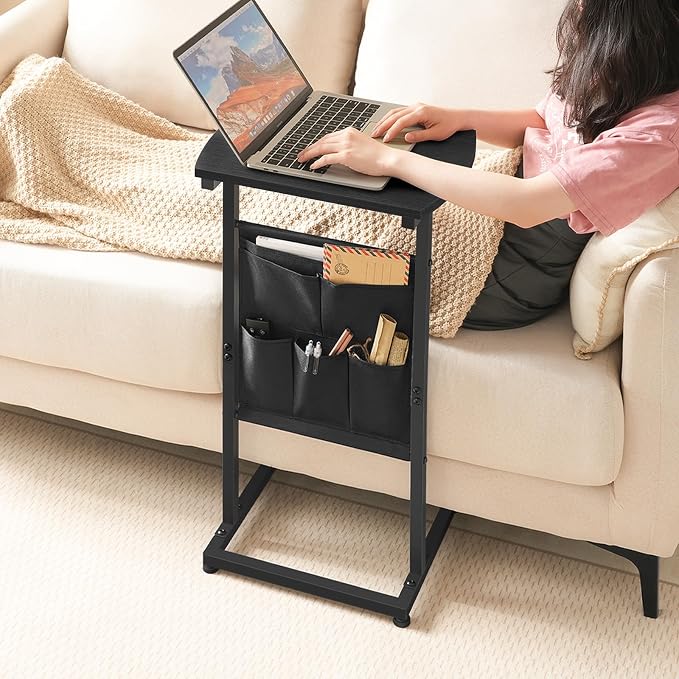 HOOBRO C Shaped End Table, 28.3" Side Table - Image 9