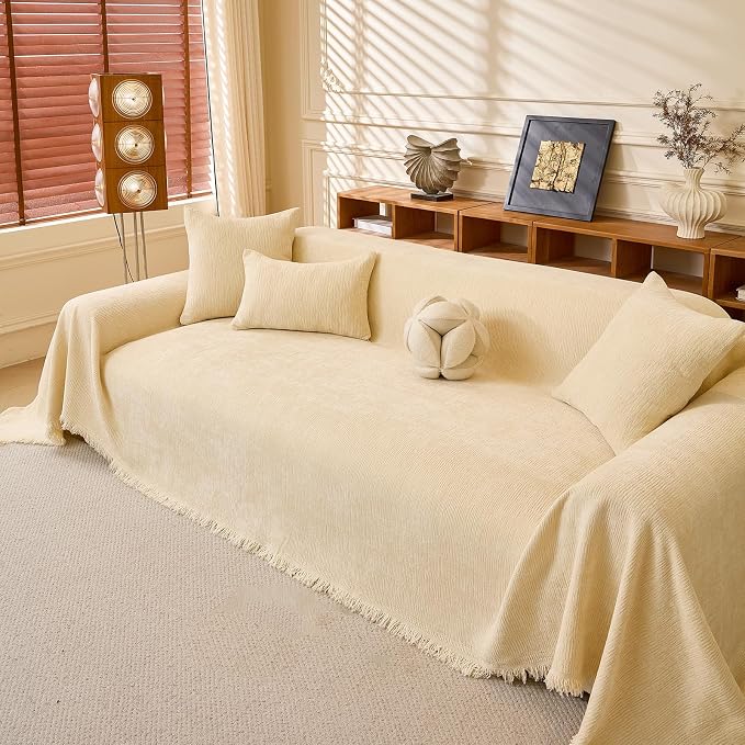 DREAMINGO Chenille Sofa Cover Washable Pet Couch Protector Cover Textured Couch by DREAMINGO