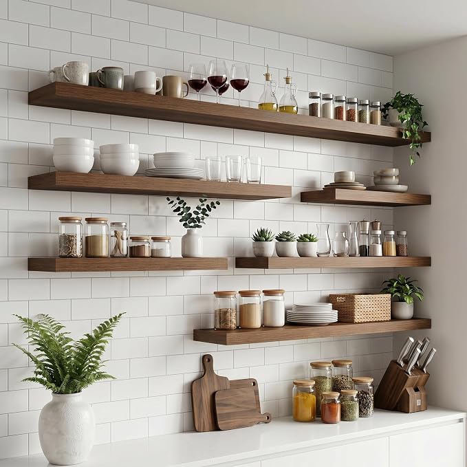 FLYJOE Floating Shelves for Wall, 48 Inch Floating Shelves Set of 1, Kitchen - Image 5