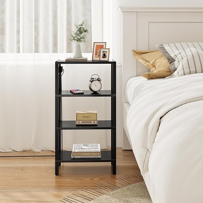 TUTOTAK Narrow Side Table with Charging Station, Small End Table with USB Ports - Image 7