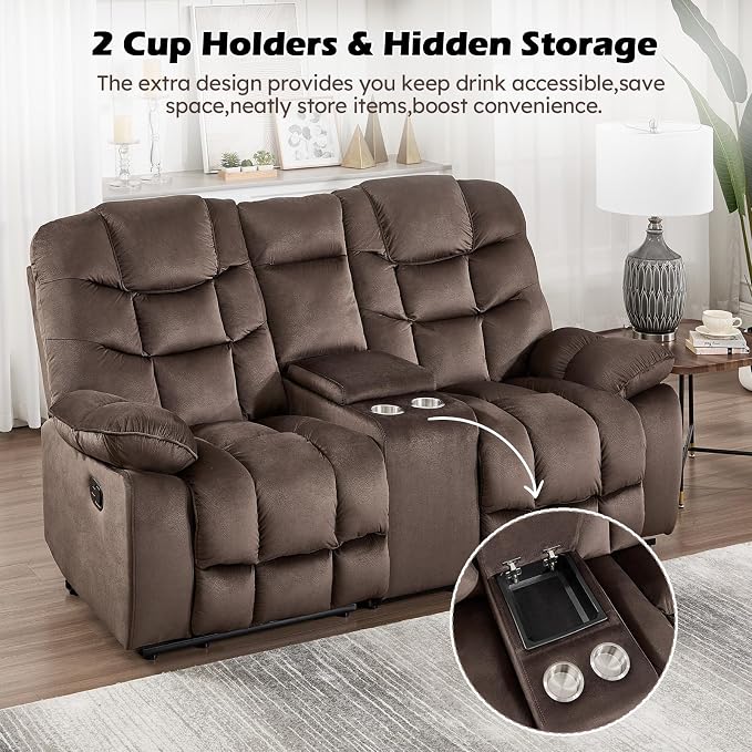 HAOMARKETS 3 Pieces Recliner Sofa Furniture Set, Include 2 Power Recliner Chairs - Image 5