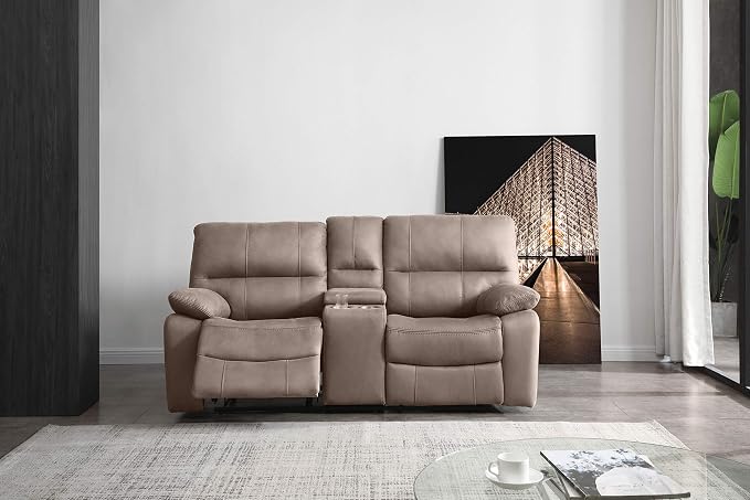 Betsy Furniture Microfiber Reclining Sofa Couch Set Living Room Set 8007 by BetsyFurniture