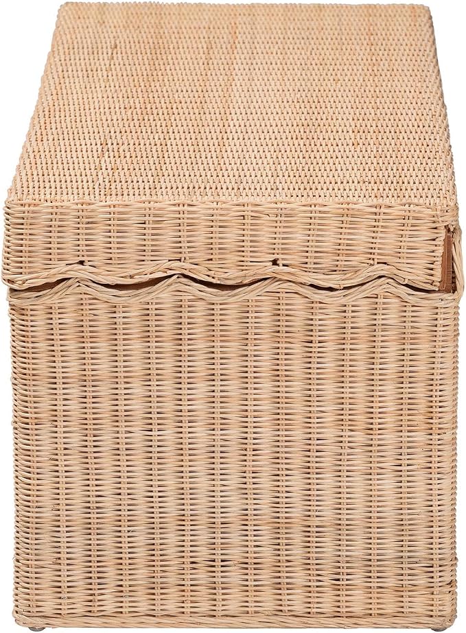 Bali & pari Damita Scallop Natural Rattan Chest - Image 5